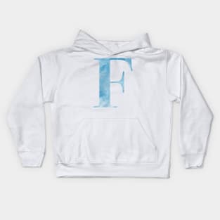 Clouds Blue Sky Initial Letter F Kids Hoodie